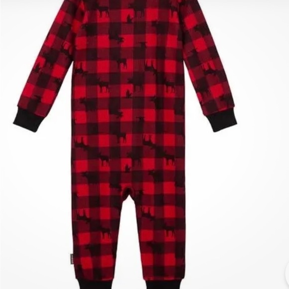 Eddie Bauer Buffalo Res Checkered Baby Footed Sleeper - Picture 2 of 2